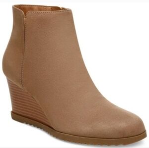 Style & Co. Taupe Wedge Ankle Boots